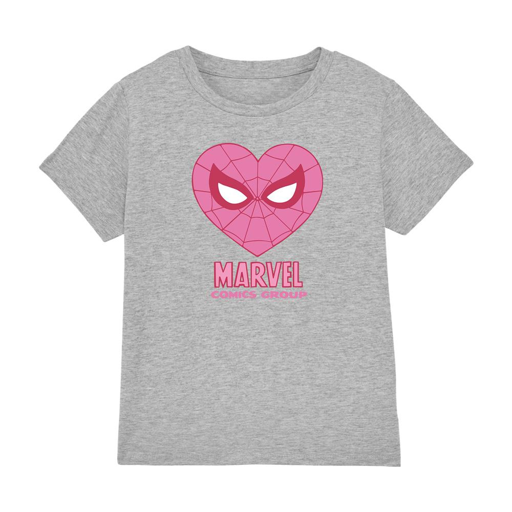 Sport Heather - Front - Spider-Man Childrens-Kids Heart T-Shirt