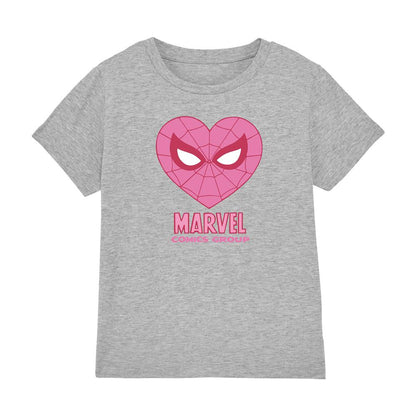 Sport Heather - Front - Spider-Man Childrens-Kids Heart T-Shirt