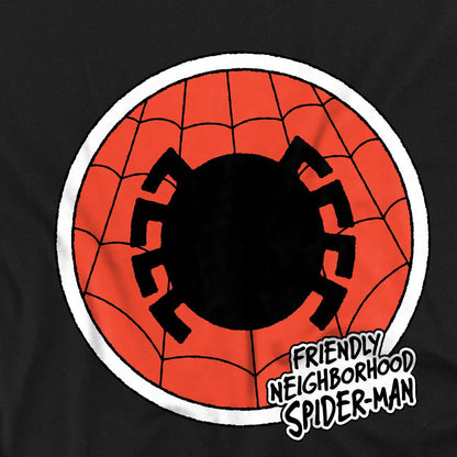 Black - Pack Shot - Spider-Man Childrens-Kids Friendly Neighborhood Badge T-Shirt