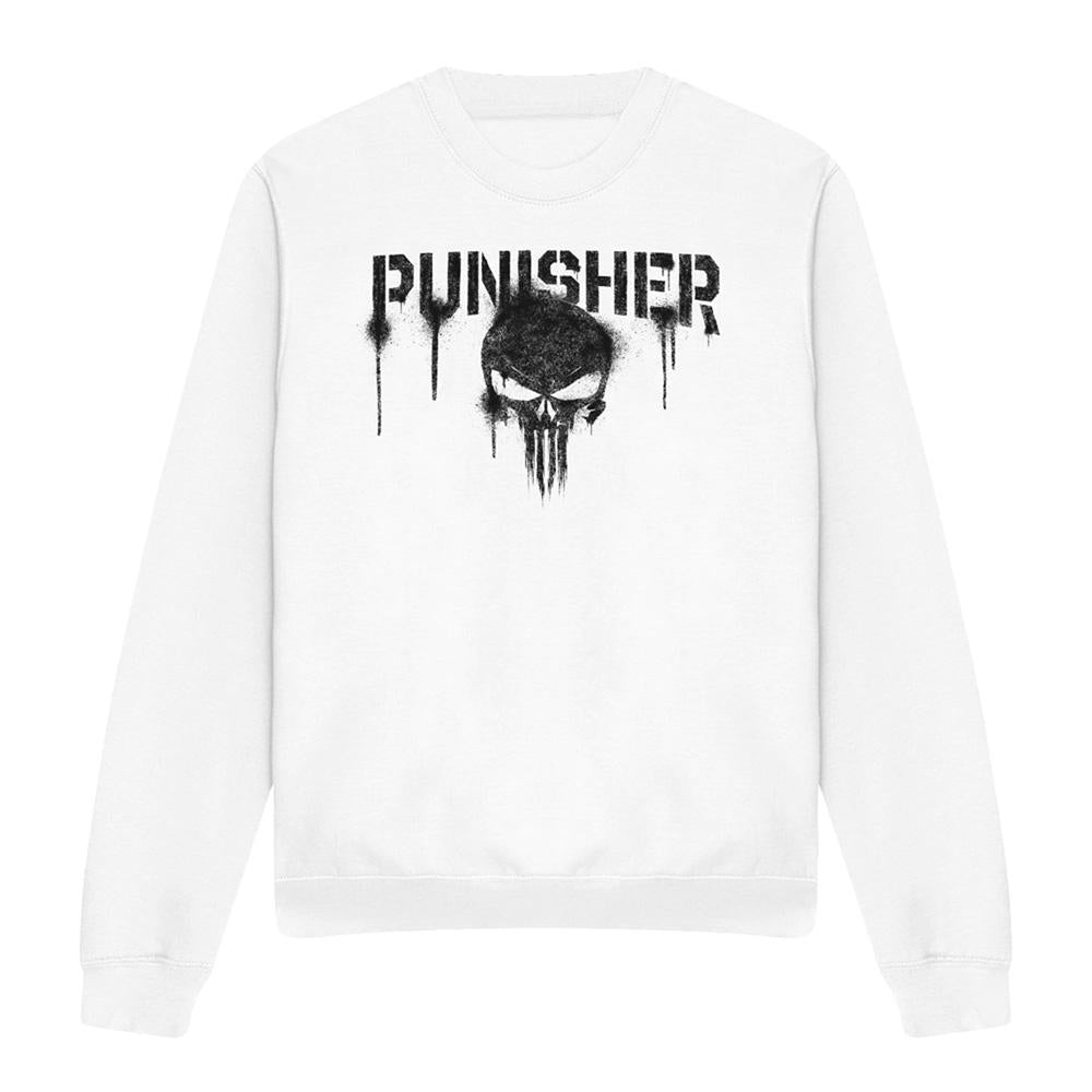 White - Front - The Punisher Unisex Adult Logo Sweatshirt
