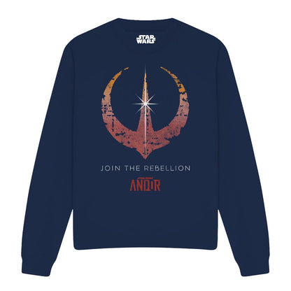 Navy - Front - Star Wars: Andor Unisex Adult Join The Rebellion Sweatshirt