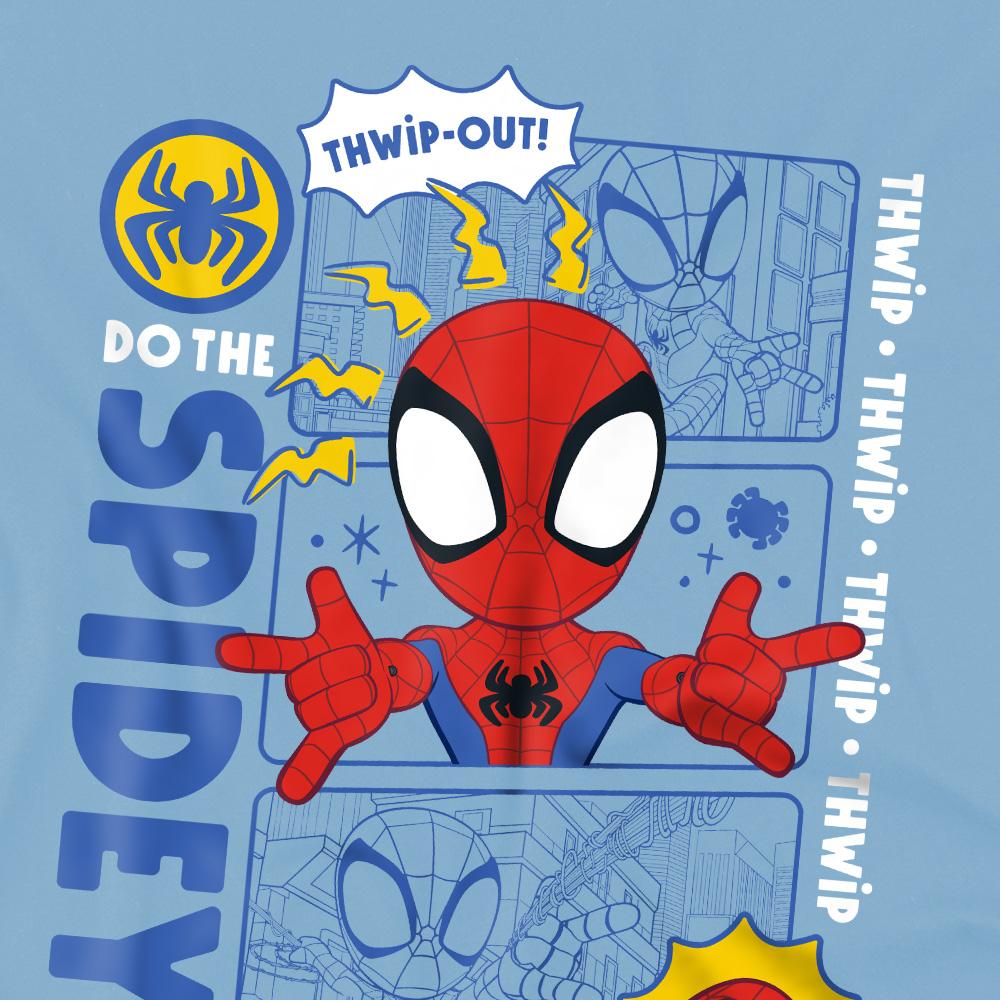 Sky Blue - Pack Shot - Spidey And His Amazing Friends Childrens-Kids Thwip Out T-Shirt