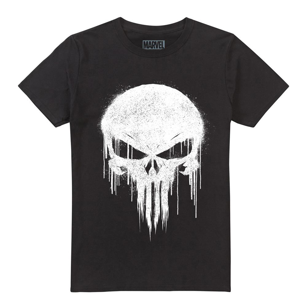 Black - Front - The Punisher Mens Big Logo T-Shirt