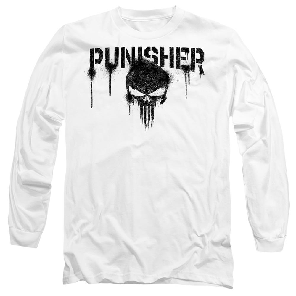 White - Front - The Punisher Unisex Adult Logo T-Shirt