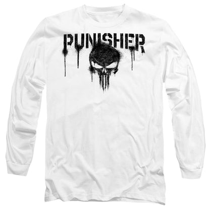 White - Front - The Punisher Unisex Adult Logo T-Shirt