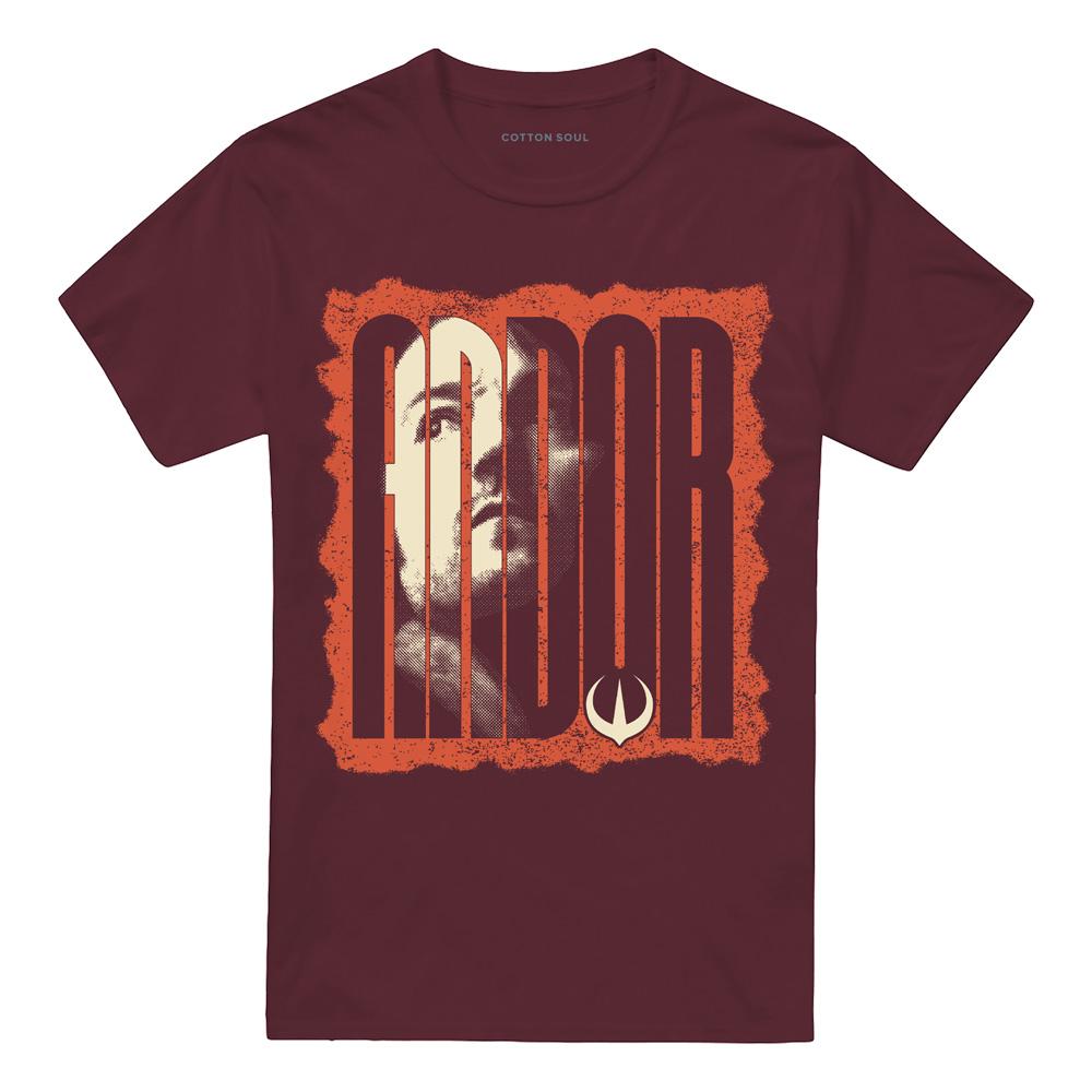 Burgundy - Front - Star Wars: Andor Mens Big Logo T-Shirt