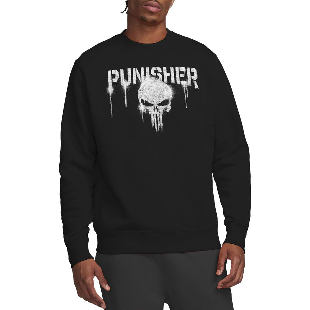 Black - Side - The Punisher Unisex Adult Logo Sweatshirt