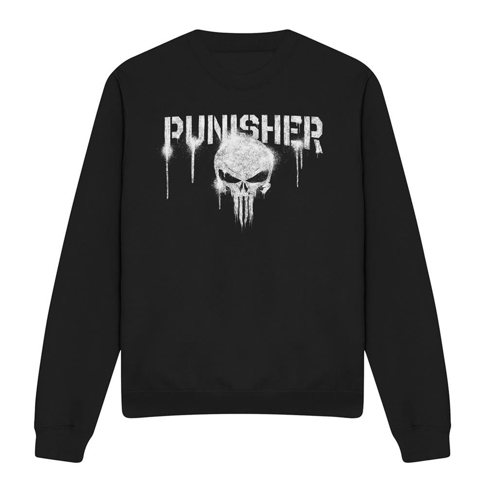 Black - Front - The Punisher Unisex Adult Logo Sweatshirt