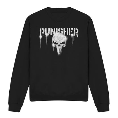 Black - Front - The Punisher Unisex Adult Logo Sweatshirt