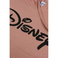 Dusty Pink - Side - Disney Womens-Ladies Plain Logo Crop Hoodie