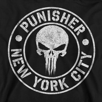 Black - Pack Shot - The Punisher Unisex Adult NYC Logo Sweatshirt