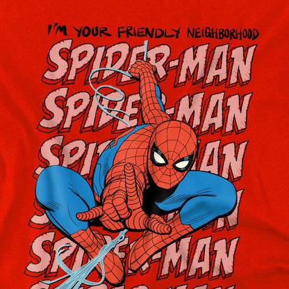 Red - Side - Spider-Man Childrens-Kids Thwip T-Shirt