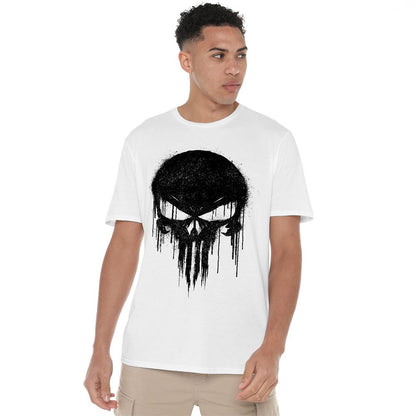 White - Lifestyle - The Punisher Mens Big Logo T-Shirt