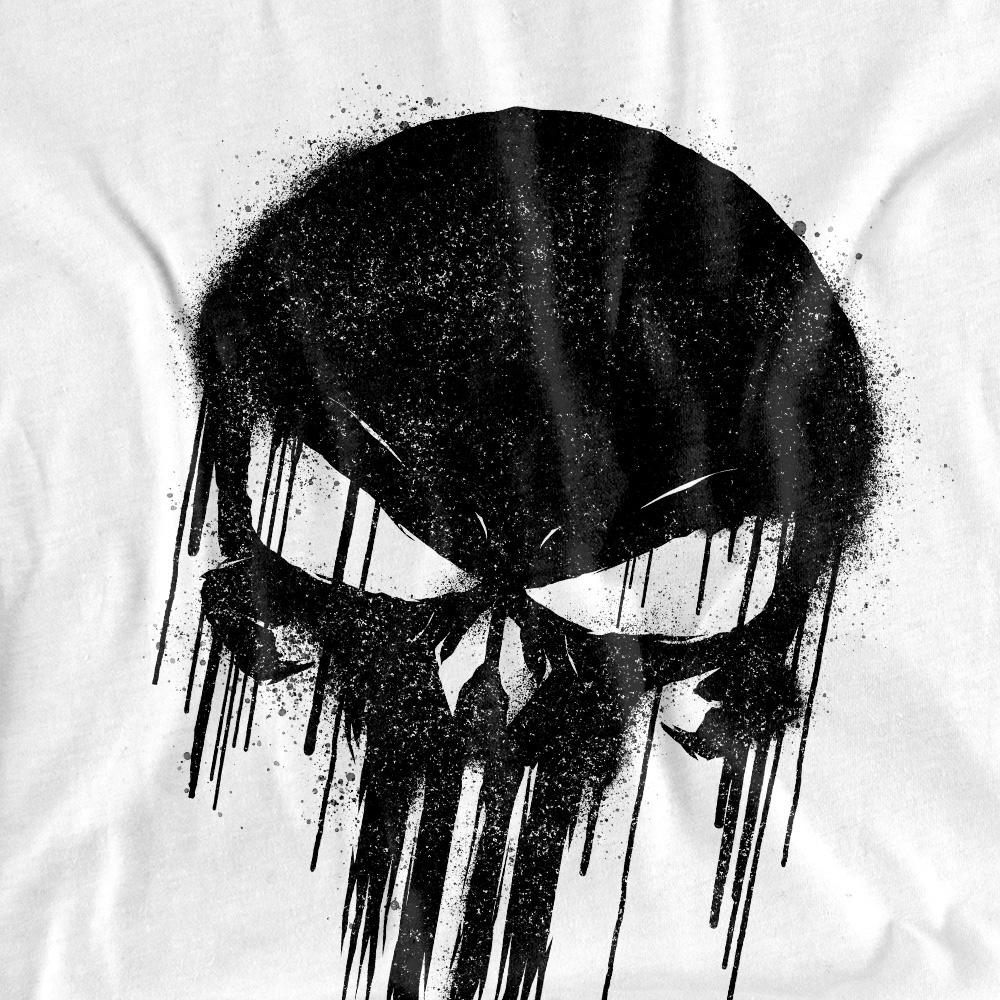 White - Side - The Punisher Mens Big Logo T-Shirt