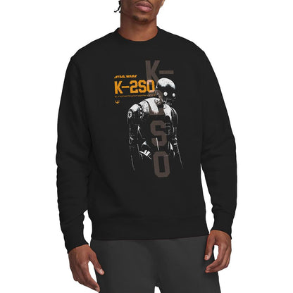 Black - Side - Star Wars: Andor Unisex Adult K-2SO Sweatshirt