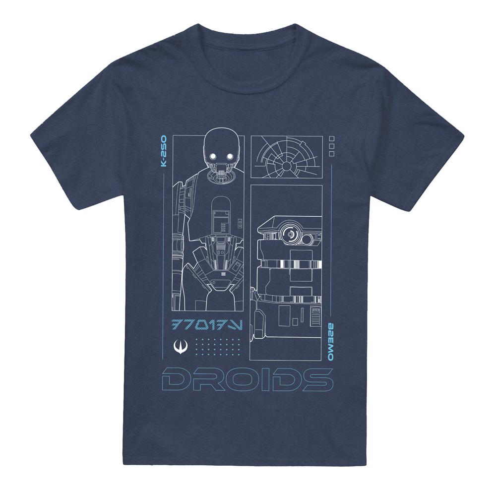 Heather Navy - Front - Star Wars: Andor Unisex Adult Droids T-Shirt