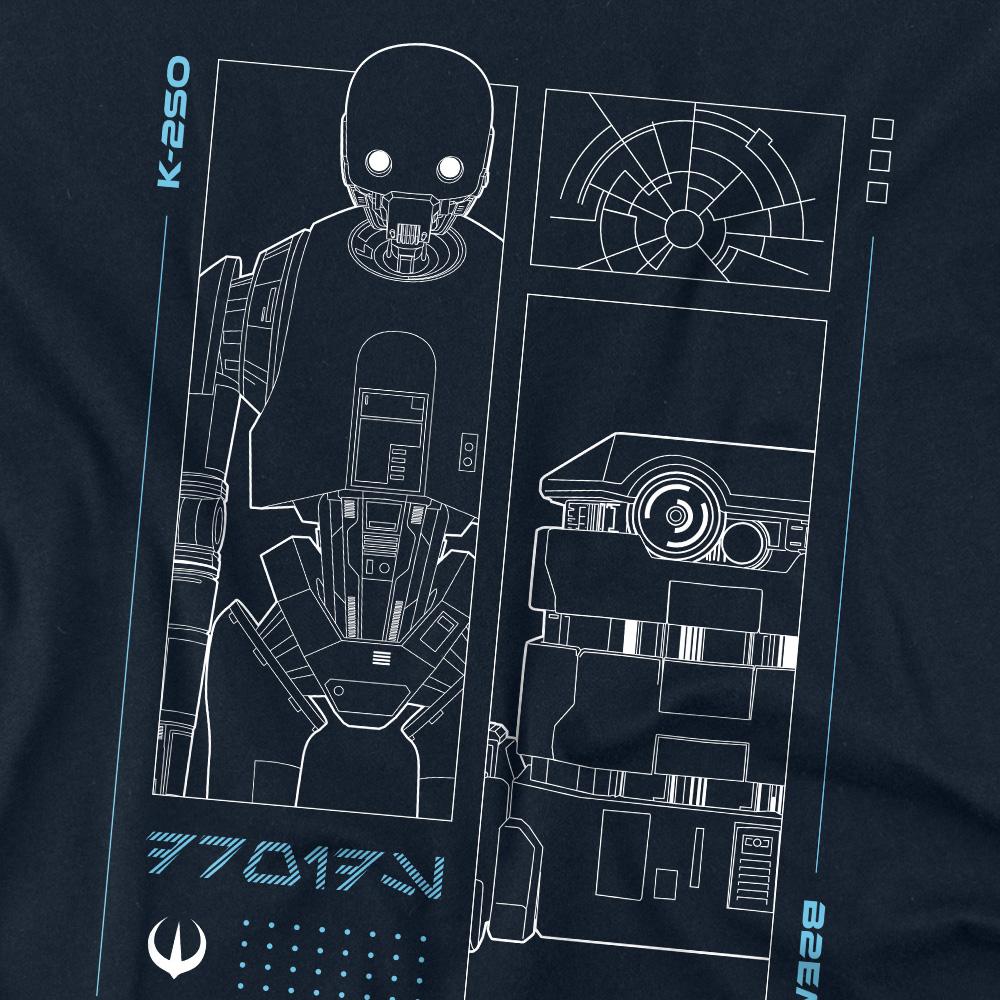 Navy - Side - Star Wars: Andor Unisex Adult Droids T-Shirt