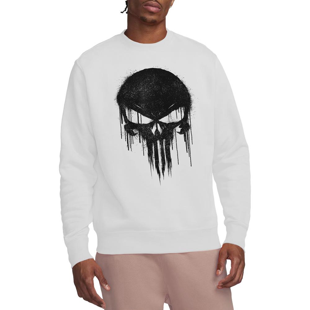 White - Side - The Punisher Unisex Adult Big Logo Sweatshirt