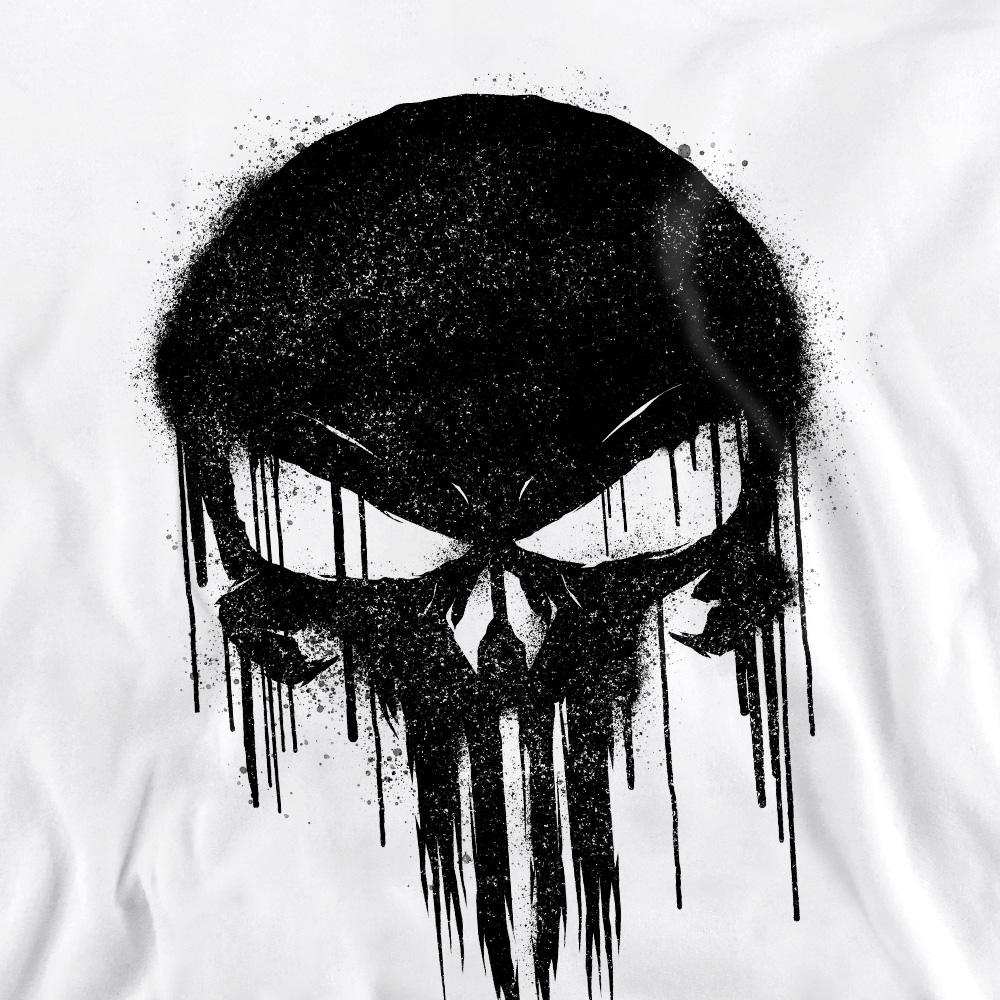 White - Pack Shot - The Punisher Unisex Adult Big Logo Sweatshirt