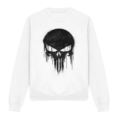 White - Front - The Punisher Unisex Adult Big Logo Sweatshirt