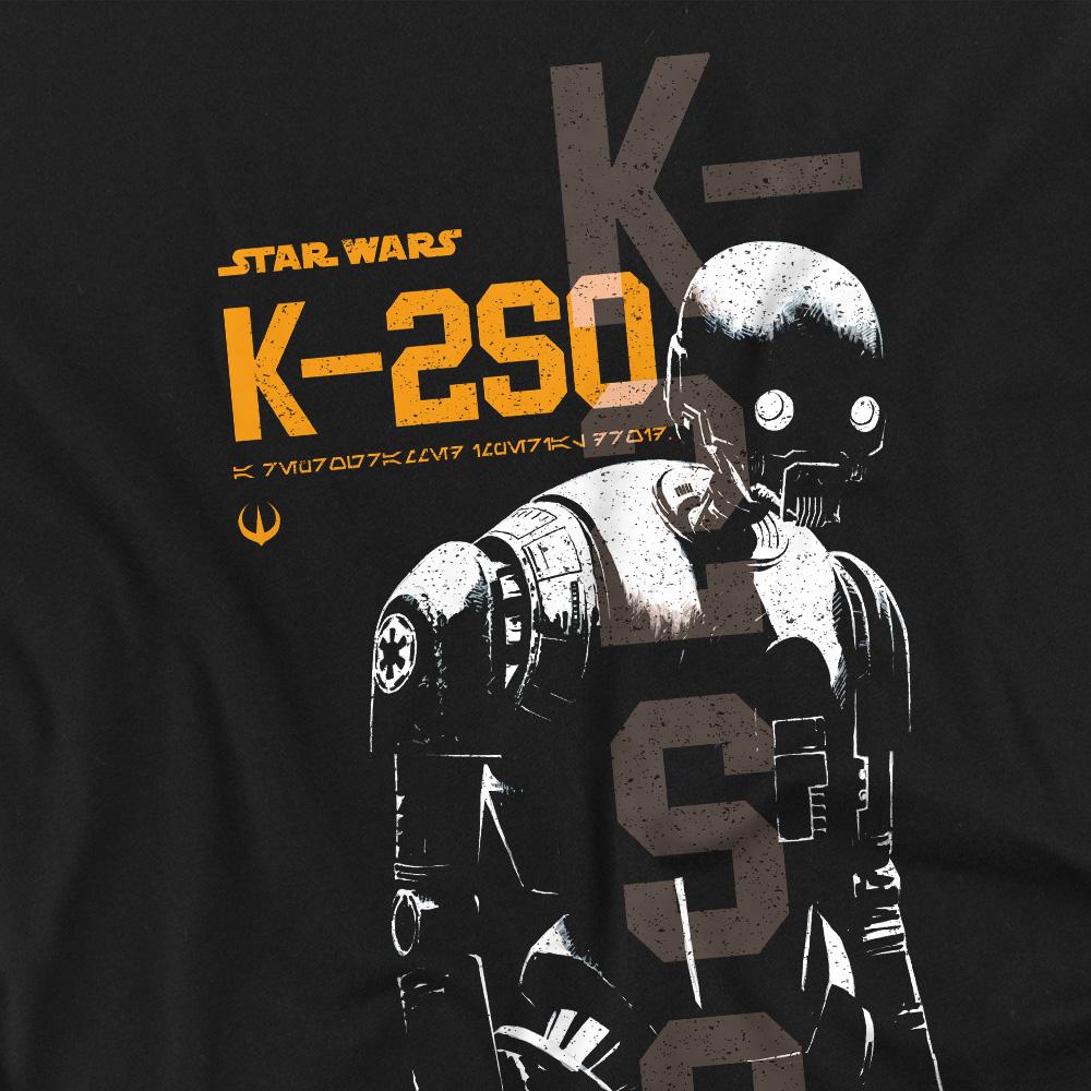 Black - Side - Star Wars: Andor Unisex Adult K-2SO T-Shirt