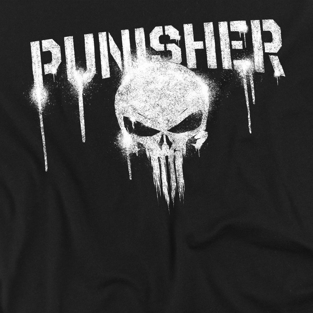 Black - Side - The Punisher Mens Logo T-Shirt
