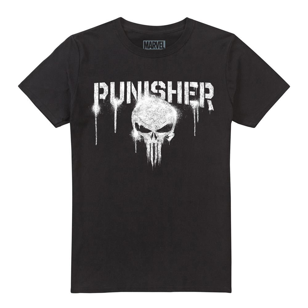 Black - Front - The Punisher Mens Logo T-Shirt