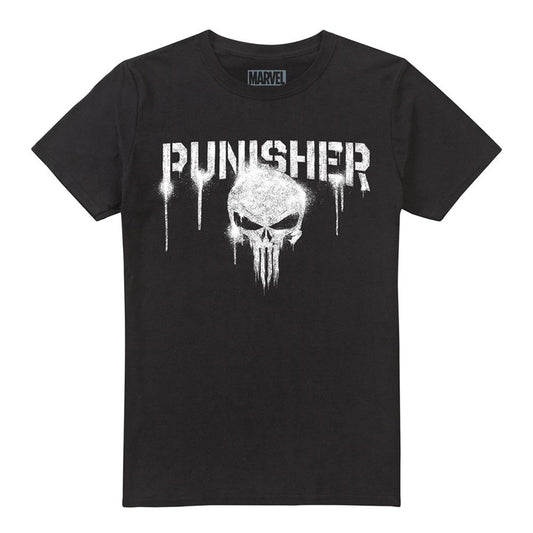 Black - Front - The Punisher Mens Logo T-Shirt