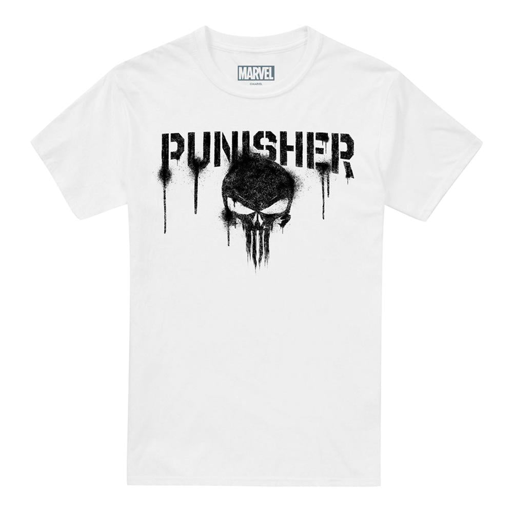 White - Front - The Punisher Mens Logo T-Shirt