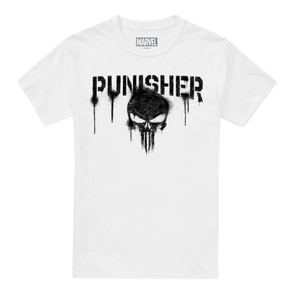 White - Front - The Punisher Mens Logo T-Shirt
