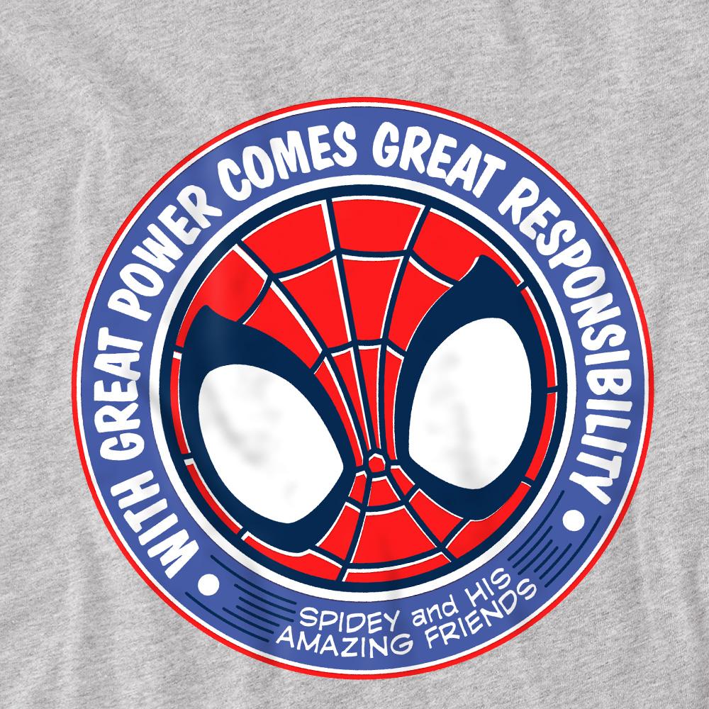 Sport Heather - Pack Shot - Spidey And His Amazing Friends Childrens-Kids Great Responsibility T-Shirt