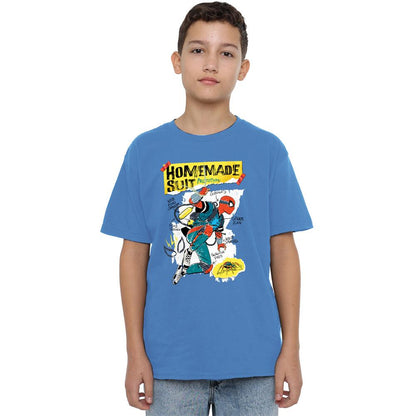 Sapphire - Side - Spider-Man Childrens-Kids Homemade Suit T-Shirt