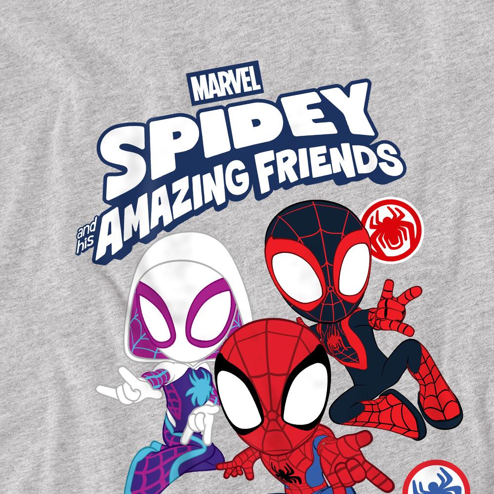 Sport Heather - Pack Shot - Spidey And His Amazing Friends Childrens-Kids Group Shot T-Shirt