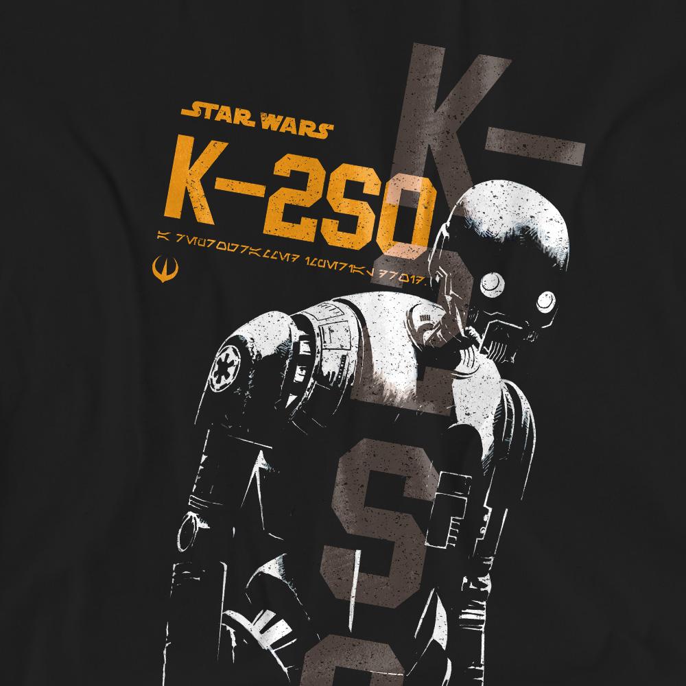 Black - Side - Star Wars: Andor Unisex Adult K-2SO T-Shirt