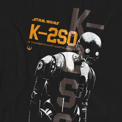 Black - Side - Star Wars: Andor Unisex Adult K-2SO T-Shirt