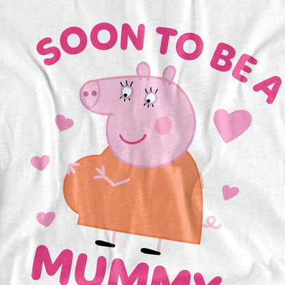 White - Side - Peppa Pig Unisex Adult Soon To Be Mummy Pig T-Shirt
