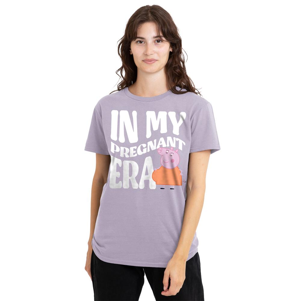 Soft Lavender - Lifestyle - Peppa Pig Unisex Adult Pregnant Era Mummy Pig T-Shirt