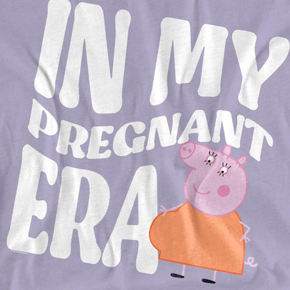 Soft Lavender - Side - Peppa Pig Unisex Adult Pregnant Era Mummy Pig T-Shirt