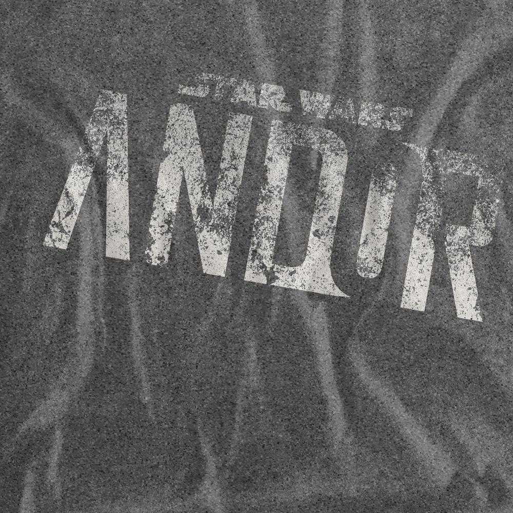 Vintage Black - Side - Star Wars: Andor Mens Distressed Logo T-Shirt