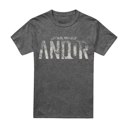 Vintage Black - Front - Star Wars: Andor Mens Distressed Logo T-Shirt