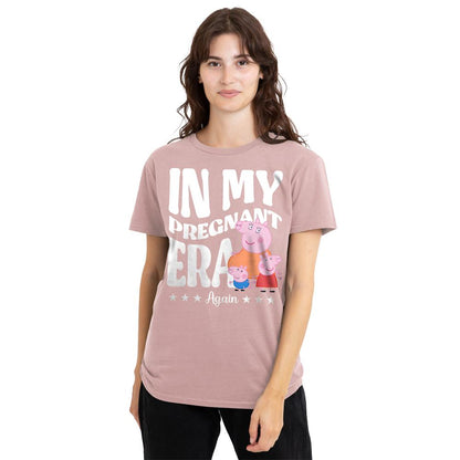 Powder Rose - Lifestyle - Peppa Pig Unisex Adult Pregnant Era Again Mummy Pig T-Shirt