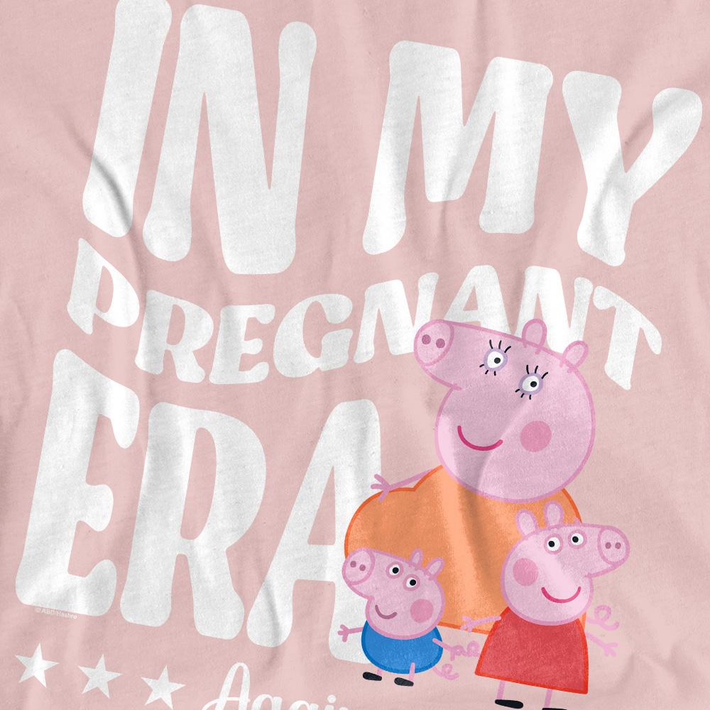 Powder Rose - Side - Peppa Pig Unisex Adult Pregnant Era Again Mummy Pig T-Shirt