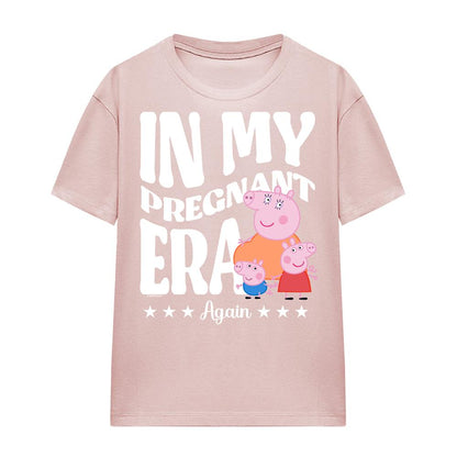 Powder Rose - Front - Peppa Pig Unisex Adult Pregnant Era Again Mummy Pig T-Shirt