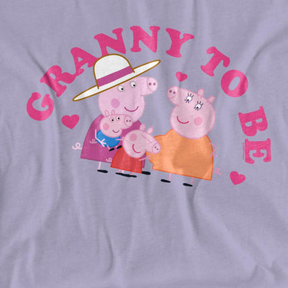 Soft Lavender - Side - Peppa Pig Unisex Adult Granny To Be Granny Pig T-Shirt