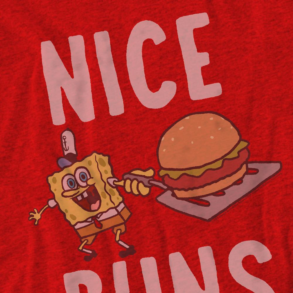 Red - Pack Shot - SpongeBob SquarePants Unisex Adult Nice Buns T-Shirt