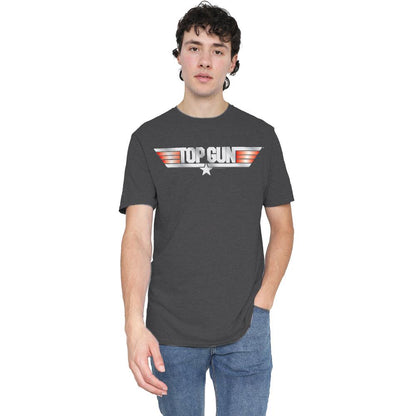 Charcoal - Lifestyle - Top Gun Unisex Adult Logo T-Shirt