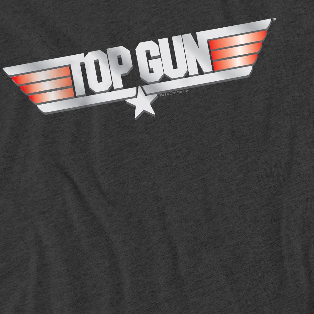 Charcoal - Pack Shot - Top Gun Unisex Adult Logo T-Shirt