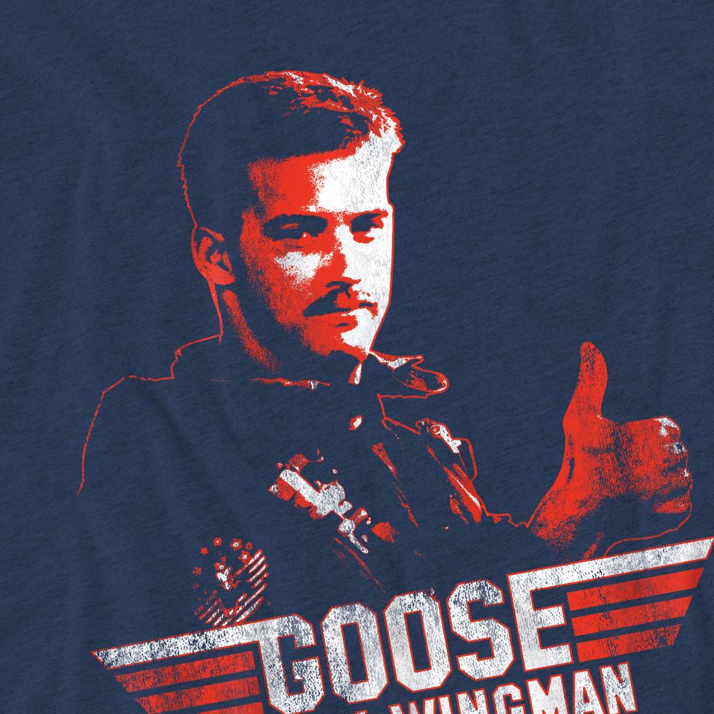 Navy - Pack Shot - Top Gun Unisex Adult Wingman Goose T-Shirt