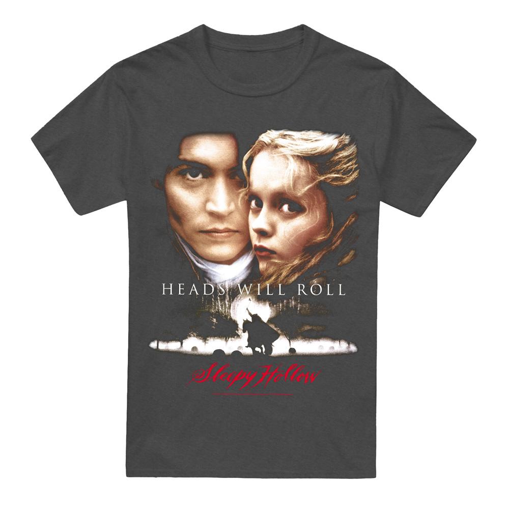 Charcoal - Front - Sleepy Hollow Unisex Adult Heads Will Roll T-Shirt