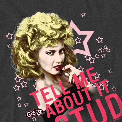 Charcoal - Pack Shot - Grease Unisex Adult Tell Me About It Stud T-Shirt